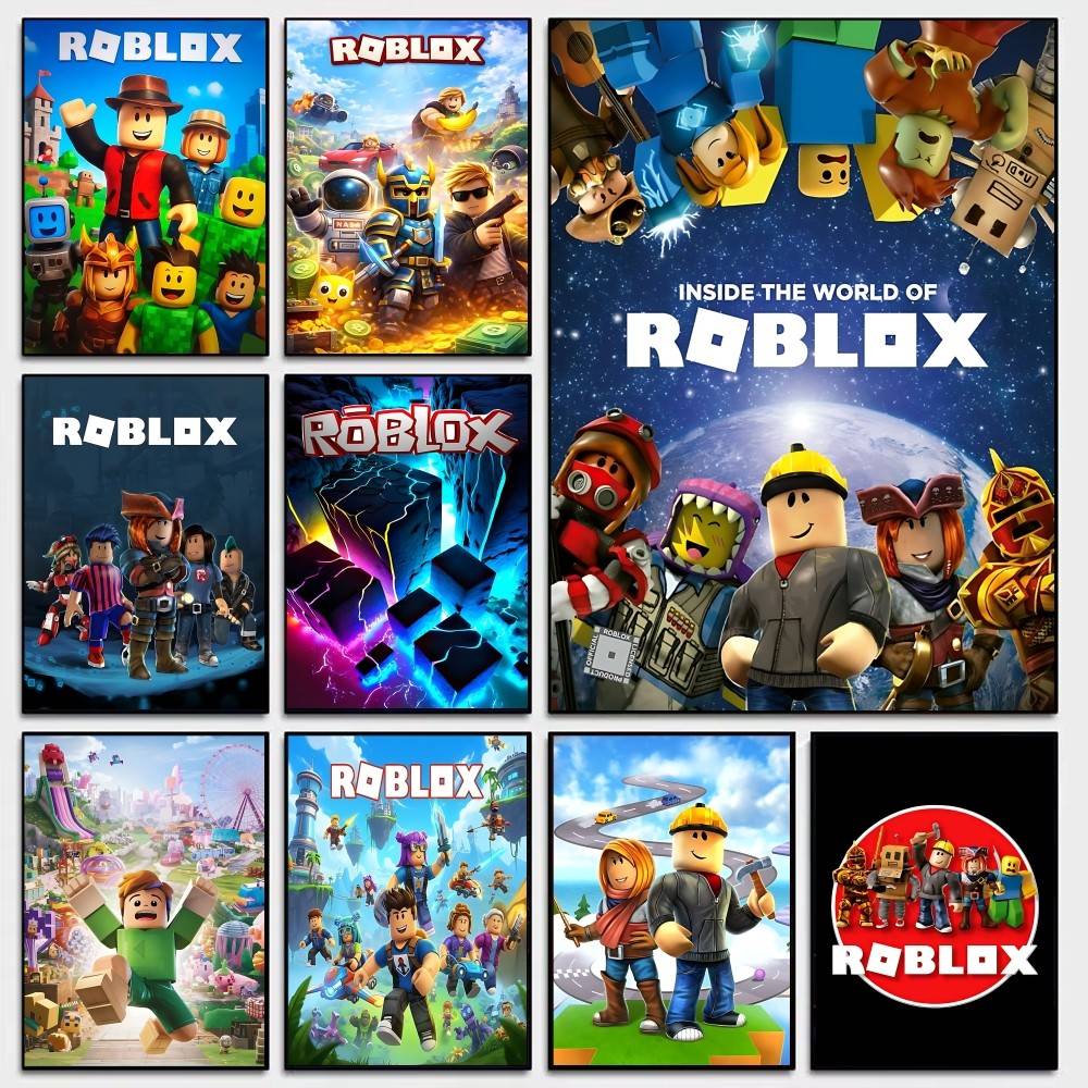 Gaming Accessories Roblox - Популярные игровые аниме-постеры R-RobloxS, самоклеящиеся стикеры