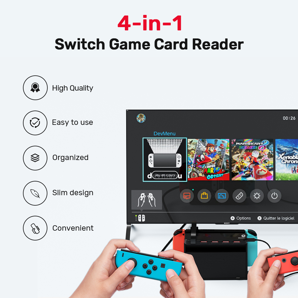 Gaming Accessories Holder - Портативный кардридер G1002D для Nintendo Switch